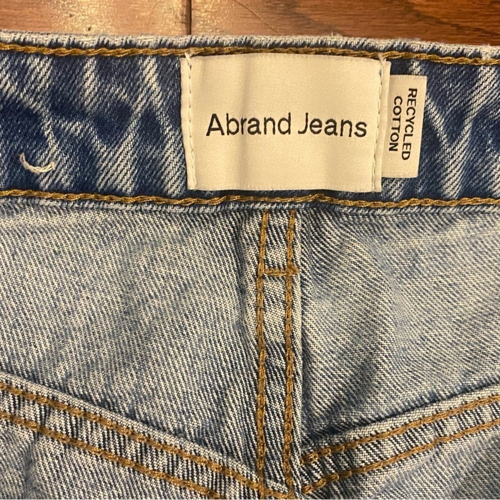 Abrand Jeans Sz 26 Blue Distressed A Carrie Jean Recycled Cotton Relaxed - Picture 2 of 7